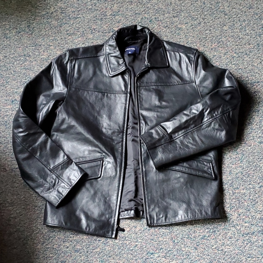 Leather coat
